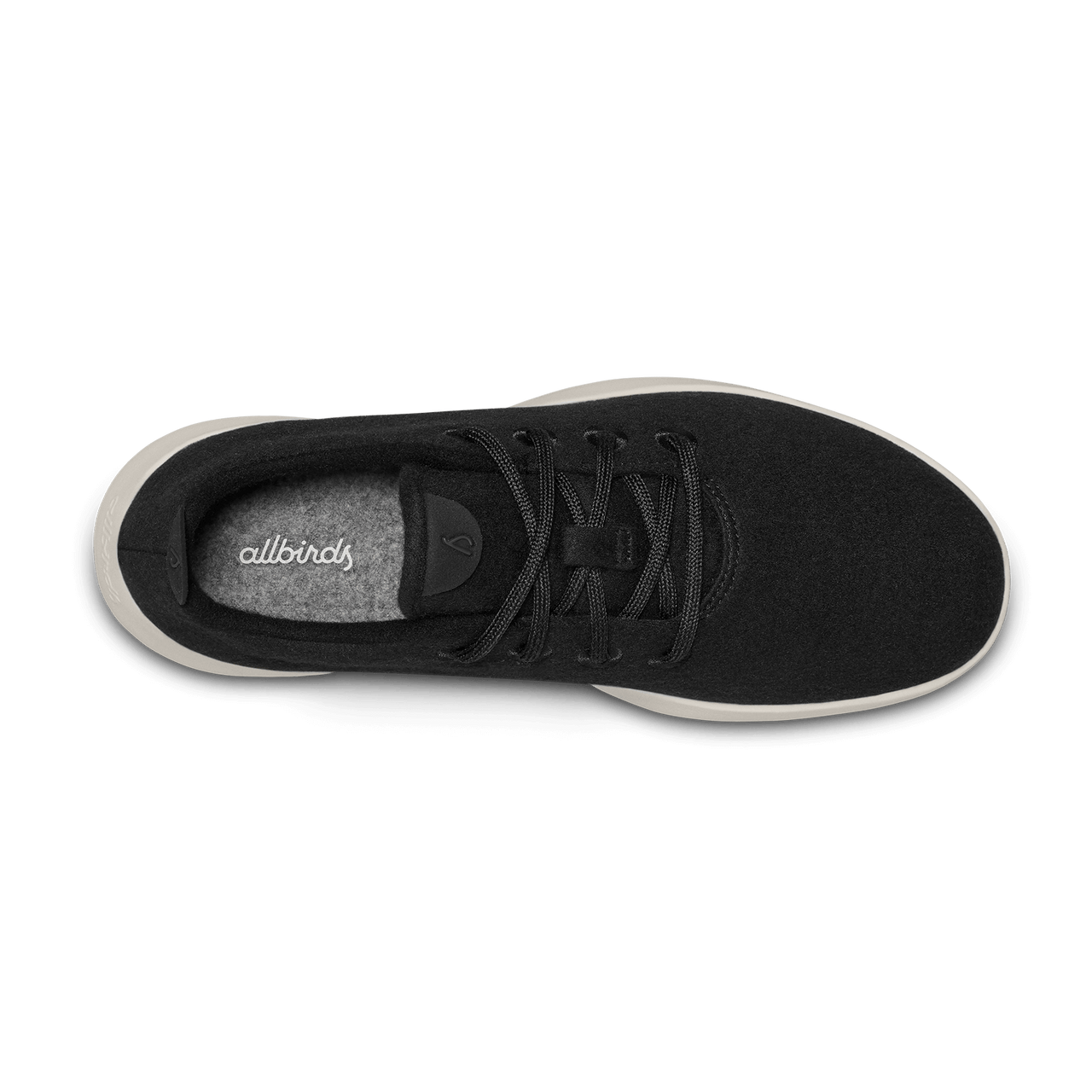 Women's Wool Runner - True Black (Cream Sole)