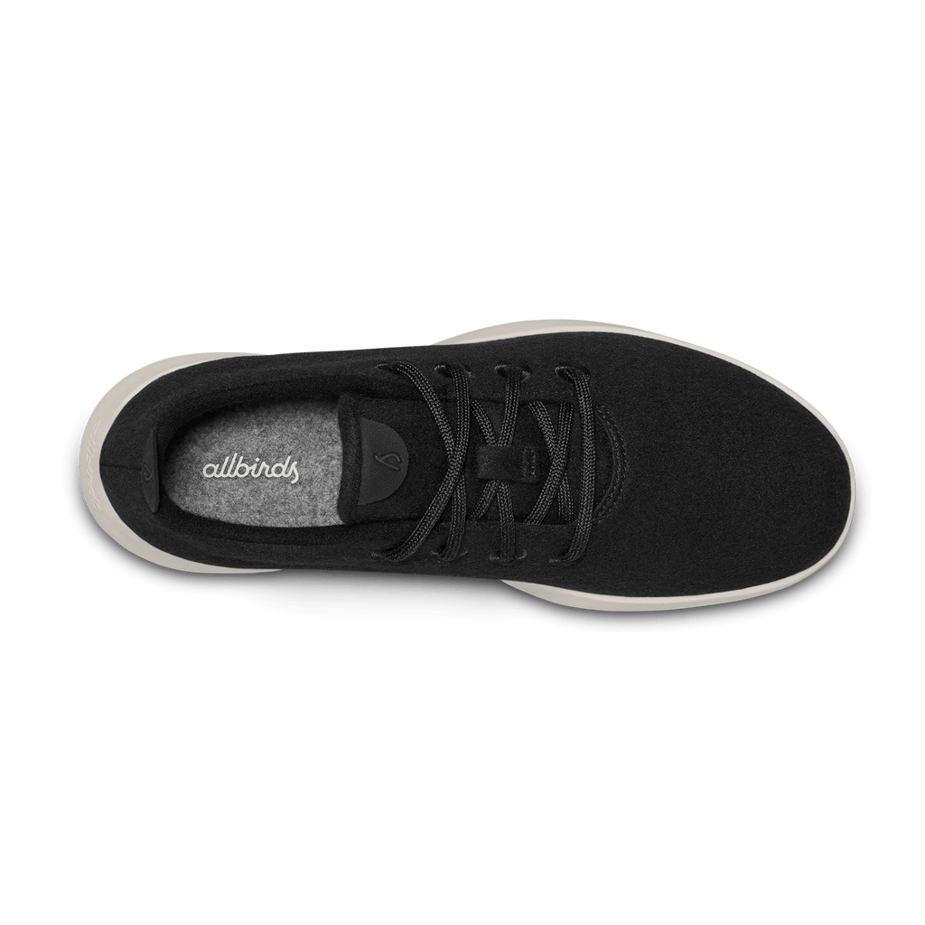 Men's Wool Runner - True Black (Cream Sole)