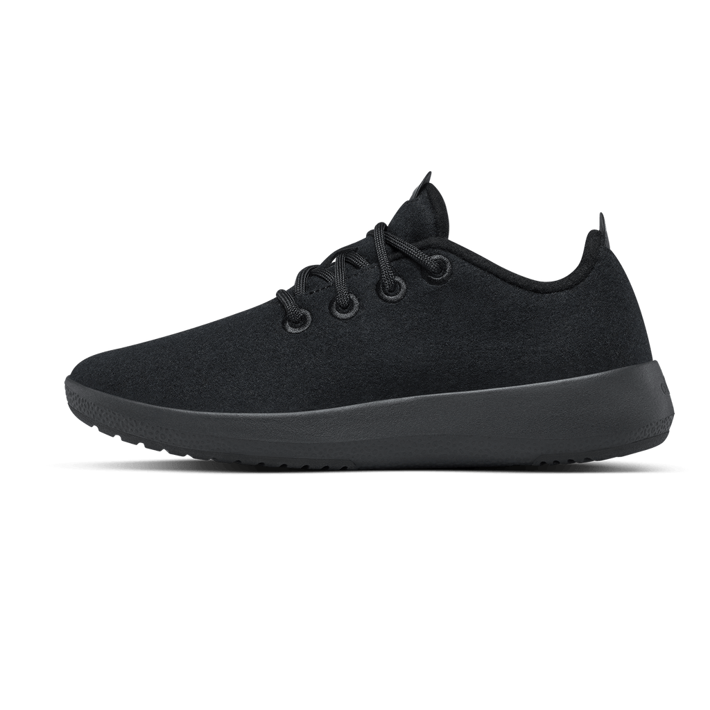 Women's Wool Runner Mizzle - True Black (Black Sole)