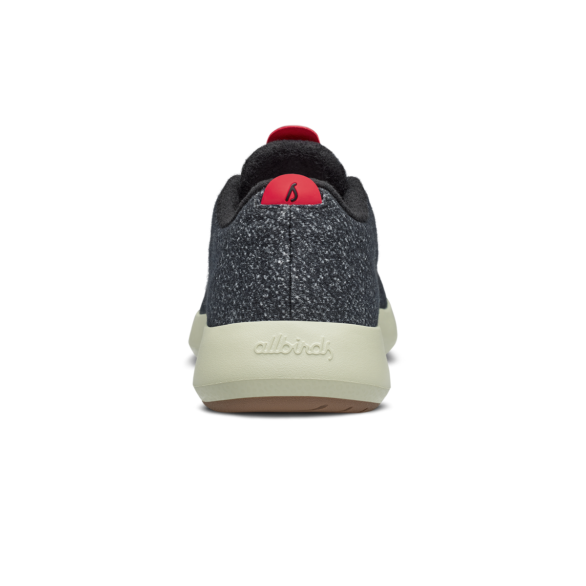 Men's Wool Runner Mizzles - Dark Grey/Bloom Red (Arid Beige Sole)
