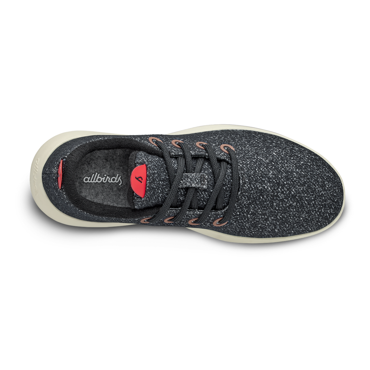 Men's Wool Runner Mizzles - Dark Grey/Bloom Red (Arid Beige Sole)