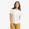 Women's Soft Merino Tee - Natural White - Size XS